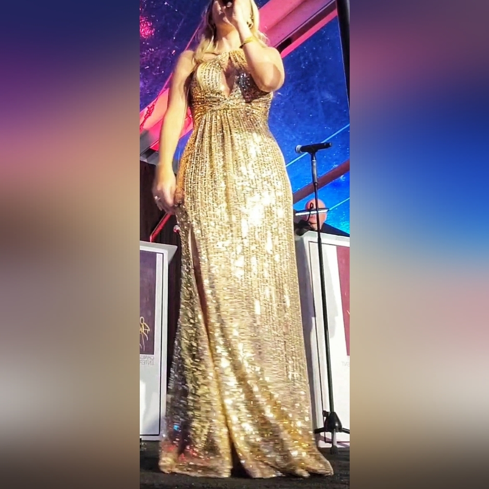 Brand NEW Sparkly Gold Sequin Gown w/ tags